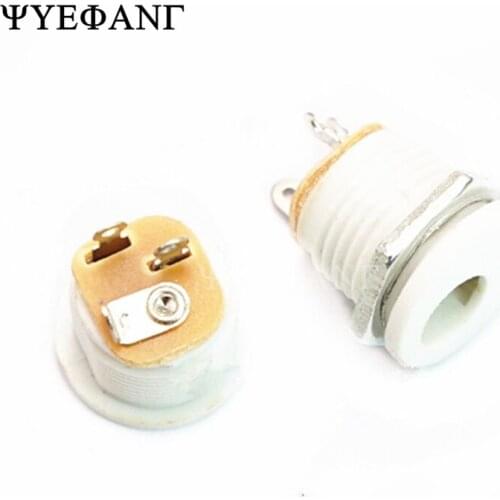 10Pcs DC022 5.5*2.1 / 5.5 x 2.1mm DC Power Socket/ DC Connector Panel Mounting DC-022 White