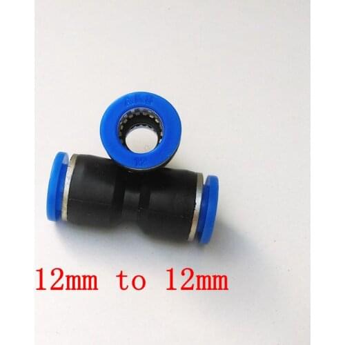 10pcs/lot Pneumatic Air Fitting 12mm to 12mm Union Straight Connector PU12