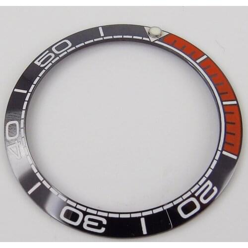 38mm Black white Ceramic bezel insert fit for 40mm submariner SKX 007 watch