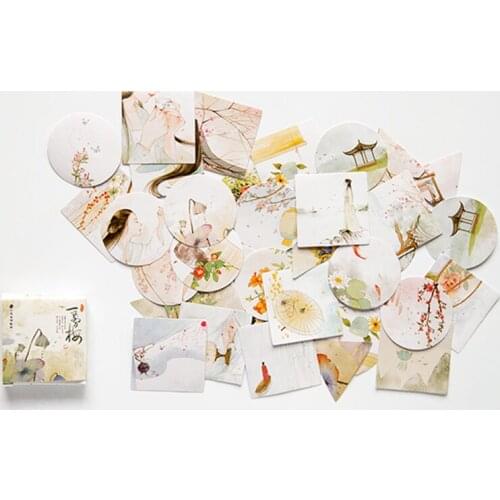 40pcs/pack cute plum flower Memo pad Stickers Posted It Kawaii Planner Scrapbooking Stationery Sticker Escolar School Supplies