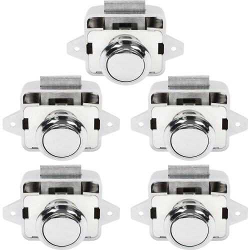 5pcs/set Camper Car Push Lock RV Caravan Boat Drawer Latch Button Locks For Furniture Hardware home supplies Lock