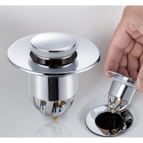 Anti-Clogging Silver Color Basin Flexible Bounce Drain Filter for Bathroom