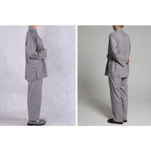 UNISEX Summer&Spring buddhist suits Lay buddhism meditation uniforms buddhism clothing sets greykung fu clothes