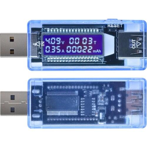 USB Tester LED Digital Voltmeter Ammeter 3.5-7V 3A Timer Current Voltage Battery Capacity Tester Charger Doctor Power Bank Meter