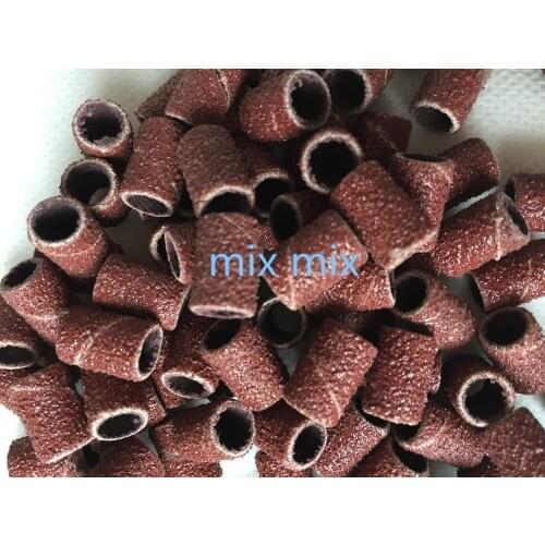 Fixmee 100Pcs Set 6.35mm Sanding Bands Sleeves and 2 Mandrels F DREMEL and Rotary Tools