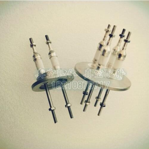KF40 Electrode Faran KF50 vacuum electrode flange ceramic seal electrode vacuum penetrator