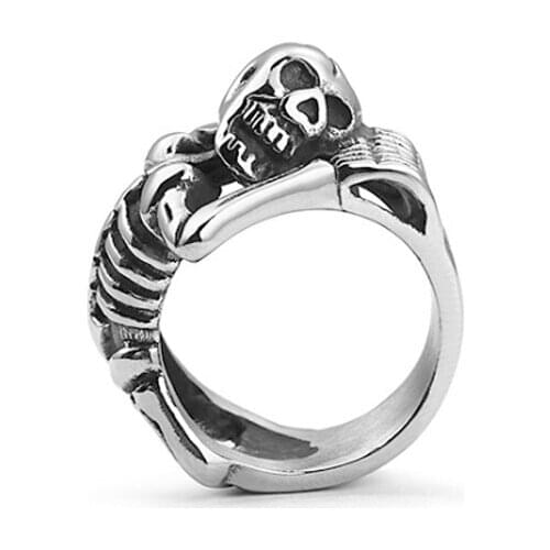 Fashion Accessories men punk skull ring vintage domineering skull 316L Stainless steel High Quality Jewelry For Men Rings