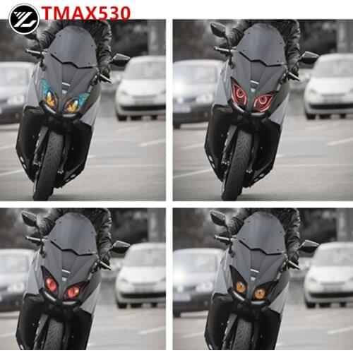 Motorcycle accessories Front Fairing Headlight Guard Sticker Head light protection Sticker for YAMAHA TMAX530 2014-2016 2015 16