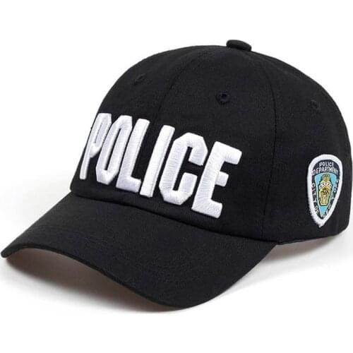Police Letter Men Cotton Hat Ms. Summer Leisure Baseball Cap Snapback Hat Outdoor Hats Golf Cap