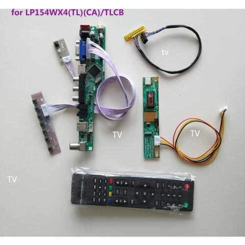 For LP154WX4(TL)(CA) LP154WX4-TLCB 1280*800 30pin monitor LCD LED TV HDMI AV VGA USB Controller board Driver Card DIY