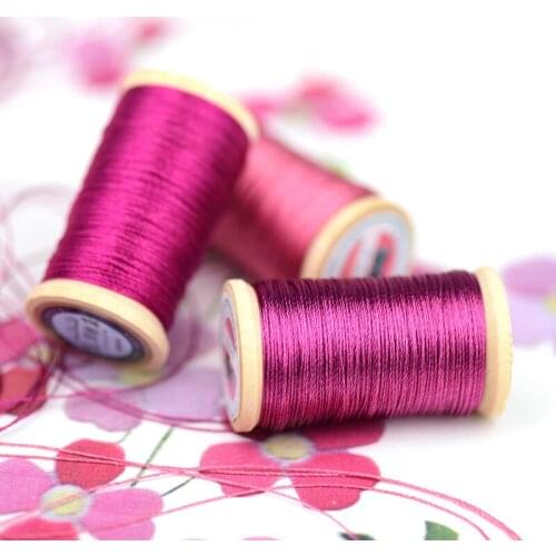 Hand-woven embroidery thread Roll Of 0.3mm Nylon Braided Wire Tassels Line 50M High strength 3 Strands Thread Tassel Line Magen