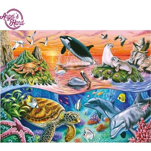 Full Square 5D DIY Diamond Painting Sea turtles,Wall Picture Diamond Embroidery sale sea,Cross Stitch kit,Mosaic,home decoration