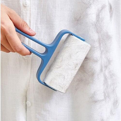 Portable Wearable Hair Sticking Device Household Cleaning Bag Dust Removal Sticky Clothes De-sticking Hair Brush with Cover