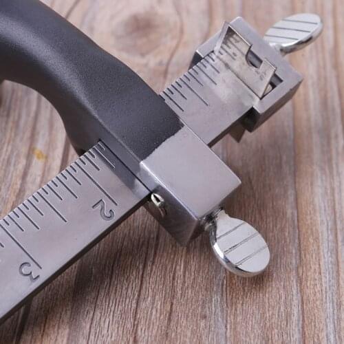 P15D Professional Draw Gauge Leather Strap String Belt Cutter Hand Cutting Leathercraft Tools Set