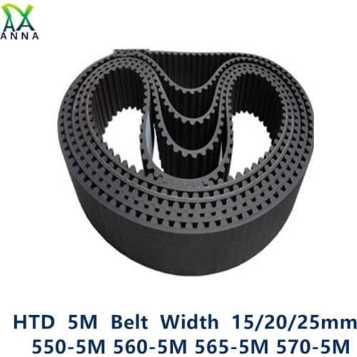 HTD 5M Timing belt C=550/560/565/570 width 15/20/25mm Teeth 110 112 113 114 HTD5M synchronous Belt 550-5M 560-5M 565-5M 570-5M
