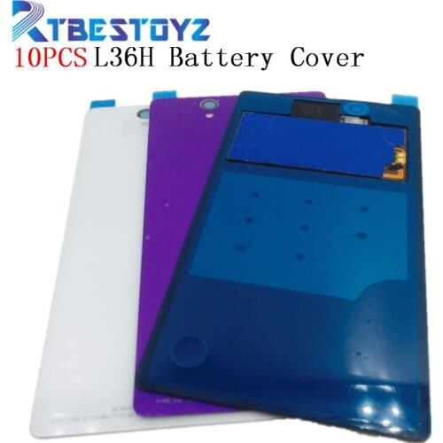 RTBESTOYZ 10PCS/Lot NFC Battery Cover Back Lid Glass Door With Glue Sticker For Sony Xperia Z L36H C6602 C6603 With NFC