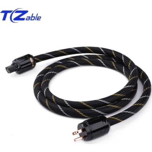 Hifi Power Cable High Quality US Standard Power Cord Audio Connector Pure Copper Power Cable For DVD Amplifer Multimedia 1m 3m