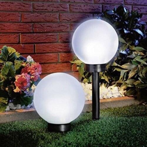 Solar Light outdoors LED white round ball lawn lamp waterproof garden park villa path landscape decoration lighting lamp