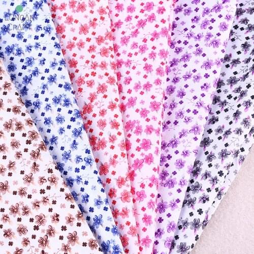 50cmx150cm Floral Printed Polyester Sewing Fabric Making Clothes Bedding Home Decoration Cloth