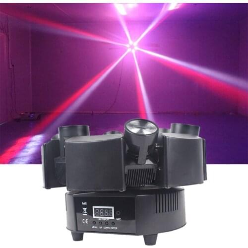 High Quality 6 Arms Beam Movinig Head Light DMX 6X10W RGBW 4IN1 LED Stage Effects Lighting DJ Disco Bar Christmas Party Lights