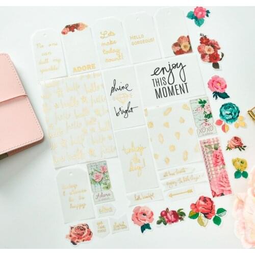 YPP CRAFT 30pcs Enjoy Vellum Diecut Shapes for Scrapbooking Happy Planner/Card Making/Journaling Project