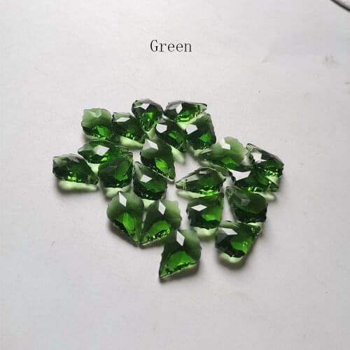 10 PCS Green Maple Arrow Transparent Crystal Chandelier Accessory Suncatcher Capture Prism Chandelier DIY Jewelry Accessory