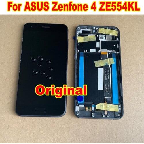 100% Original New For ASUS Zenfone 4 ZE554KL LCD Display Touch Screen Digitizer Assembly Glass Sensor + Frame Phone Pantalla