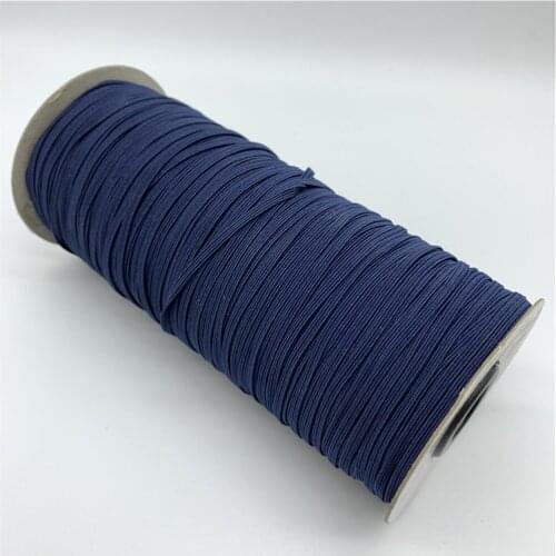 3mm 7mm 10mm 5yards/Lot NavyBlue High Elastic Sewing Elastic Band Fiat Rubber Band Waist Band Stretch Rope Elastic Ribbon
