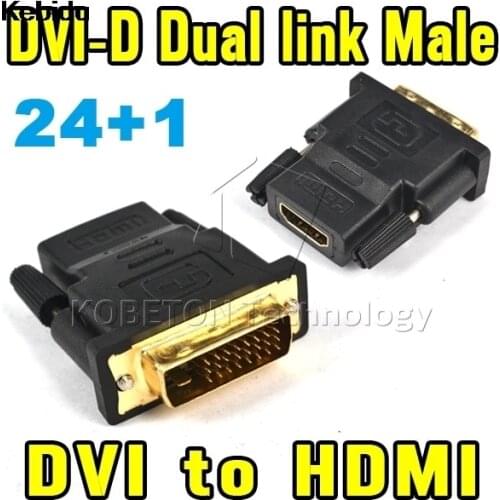 Kebidu Ta-1080P DVI 24+1 Male To HDMI-compatible Female Adapter Converter V1.4 DVI-D Dual Link For Xbox360/One For PS3 PS4 HDTV