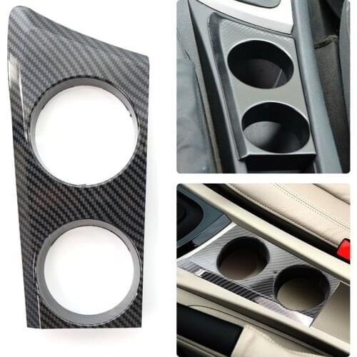 VODOOL Car Center Console Water Cup Drink Holder Coin Tray for BMW E81 E82 E87 E88 1 Series 120i 2004-2011 LHD Black