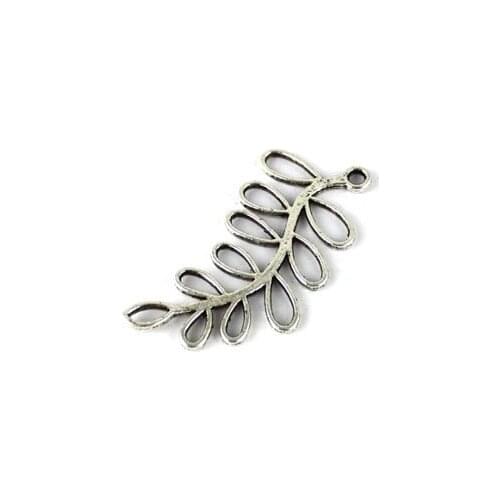 FREE SHIPPING 200PCS Tibetan silver Long Leaf Charm A13982