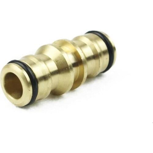 Household Two-way Brass Pipe Connector Garden Irrigation Accessories Water Gun Hose Adapter Extension Joint Connector
