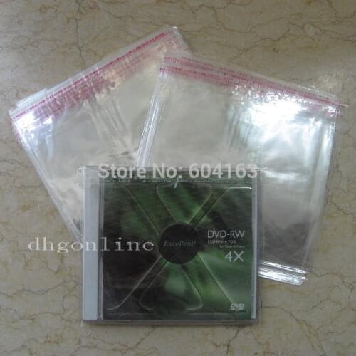 500 PCS CD Box bags OPP Plastic Bag Jewel Case Wrap
