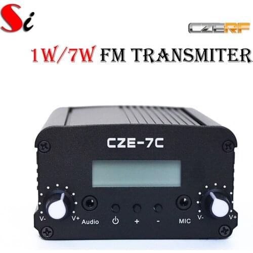 CZE-7C 1W 7W stereo PLL FM transmitter broadcast radio station-TNC port