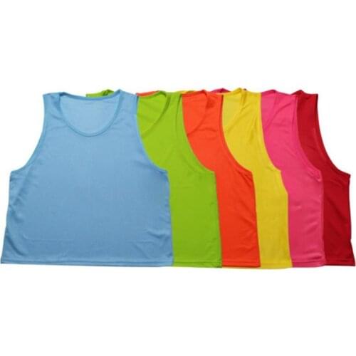 Children Kids Sleeveless Soccer Scrimmage Jerseys Football Group Fight Vest Breathable Training Football Vest Comfortable Team S