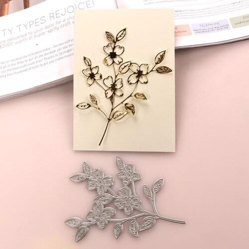 DUOFEN METAL CUTTING DIES tree branches leaves flower K stencil DIY Scrapbook Paper Album 2020 new