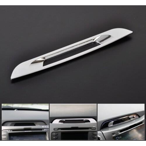 DWCX New ABS Chrome Car Interior Console Display DVD Outlet Ring cover Molding Trim for Kia Sportage R 2011 2012 2013 2014 2015