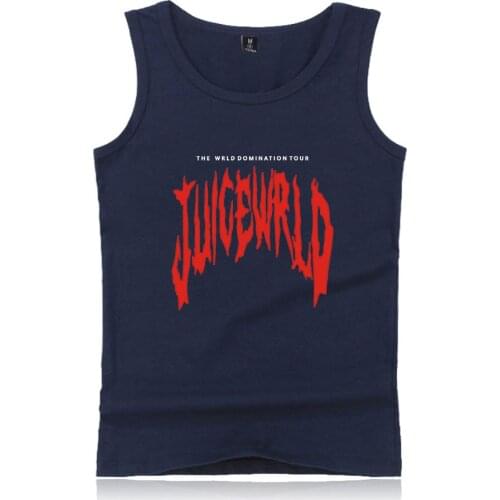 2020 Summer Streetwear Harajuku Casual Sleeveless Vest Large Size Fashion Men/Women Tank Tops Juice Wrld Print Couple T-Shirts