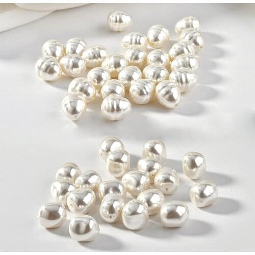 Baroque Imitation Bead Straight Pearl Thread Stone Beads DIY Earring Jewelry Beaded Materials Accessories 6pcs