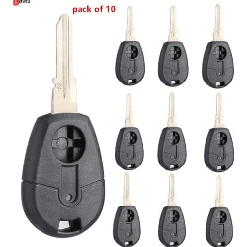 Keyecu 10 X Replacement Remote Key Shell Case For Fiat Positron EX300 Fob Car Key Cover Auto Transponder With SIP22/GT15R Blade