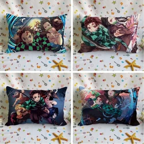 Kimetsu no Yaiba Style Anime Customized Pillow Case Home Bedroom Pillows Cover Cartoon Decorative Pillowcase Unisex New