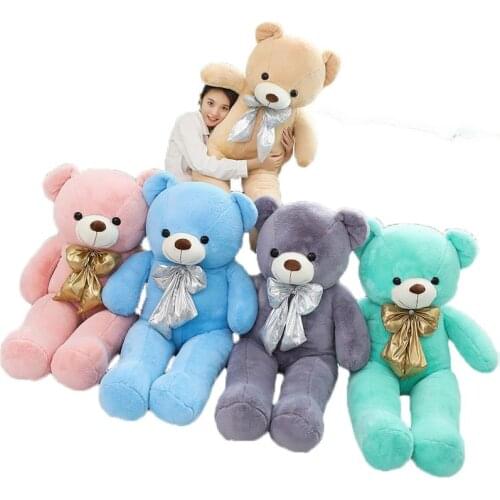 100cm Cute Macaron color Teddy Bear Plush Toys Pillow Soft Stuffed Animal Doll Baby Sleep Partner Kids Girl Playmate Gift