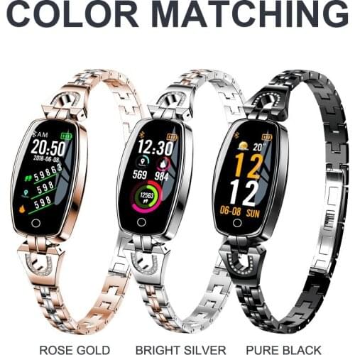 Fashion H8 Smart watch lady Women Activity FitnessTracker Waterproof Heart Rate Monitor Blood Pressure Smart Bracelet