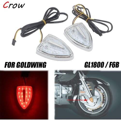 Motorcycle Aero Head Marker Red Indicator Lights Turn Signal Case for Honda Goldwing GL1800 GL 1800 F6B Airbag 2012-2017