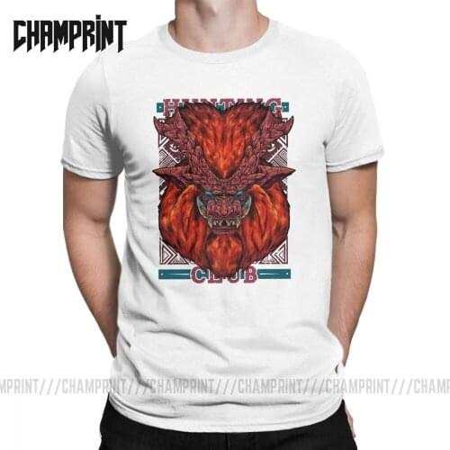 Mens T-Shirt Monster Hunter Hunting Club Teostra Awesome Cotton Tees Short Sleeve T Shirts O Neck Tops Plus Size