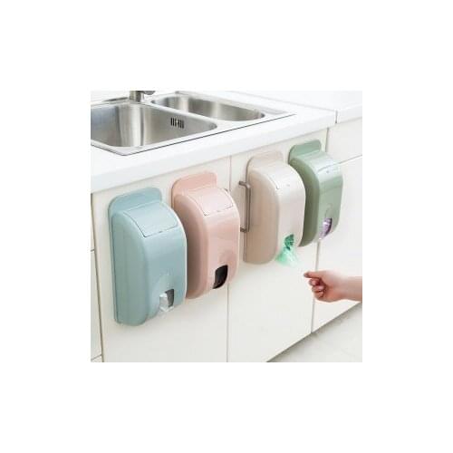 Wall hanging type garbage bag collection box kitchen sundries sorting box plastic bag storage box 30*14*10cm