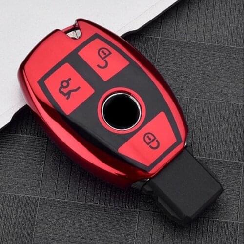 New Soft TPU Car Remote Key Case Full Cover Shell Fob For Mercedes Benz A B C R G Class GLK GLA w204 W251 W463 W176 AMG Keychain