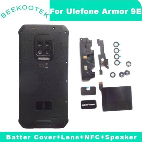 New Original battery Cover Battery Case Back Cover Back Camera Lens+NFC+LoudSpeaker+Main Antenna For Ulefone Armor 9E Cell Phone