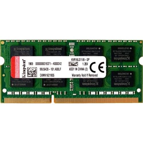 Kingston Ram Memory Ddr3 2G 4GB 8GB 1333MHZ DDR3L PC3-10600S 1600MHZ 12800S Memory 204pin 1.35V 1.5V Laptop Notebook SODIMM RAM