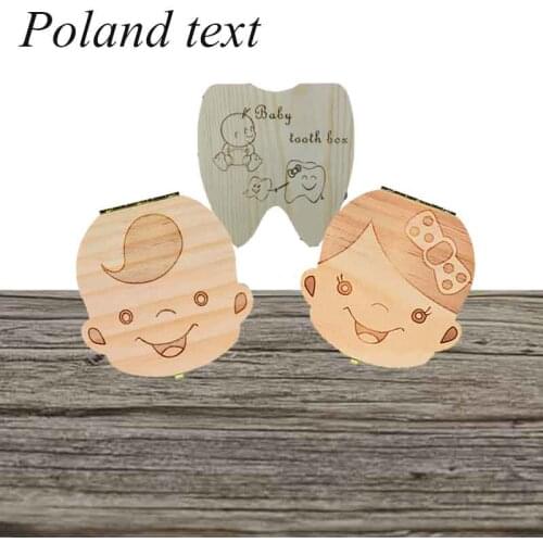 Poland/ EnglishBaby Wood Tooth Box Organizer Milk Teeth Storage Collect Teeth Dropshiping